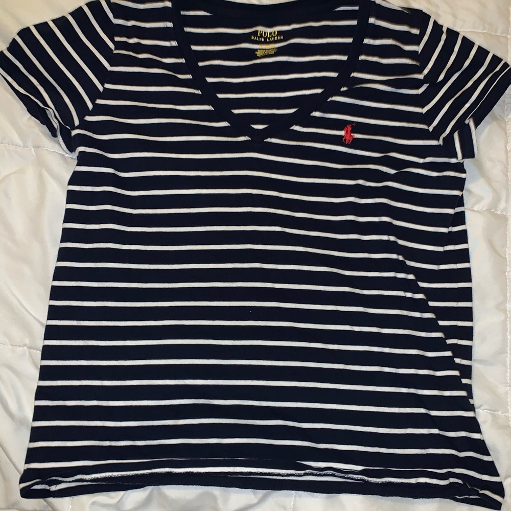 POLO Ralph Lauren striped t- shirt size medium.
